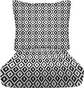 RSH DECOR Deep Seating Cushion with Pillow Back | 23.5” x 25” Seat | Water and Fade-Resistant Spun Fabric | Outdoor Chair Cushion Set for Patio Furniture | Black White Aztec