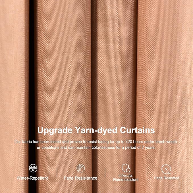 PURPLE LEAF 12' X 28' Outdoor Hardtop Gazebo Patio Wide Aluminum Frame Metal Double Roof with Heavy Duty Netting and Curtains for Permanent Hard Top Pavilion Screen Khaki