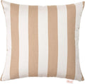 Austin Horn Classics Sunbrella Maxim Heather Beige - Cabana Stripe, Zippered & Reversible 20-inch x 20-inch Pillow Cover ONLY (Set of 2) Indoor/Outdoor Easy Clean Fill Sold Seperately