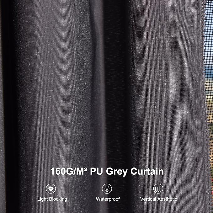 PURPLE LEAF 12' X 16' Outdoor Gazebo Hardtop Metal Roof White Aluminum Frame Grill Gazebos with Curtain and Netting for Patio, Garden and Backyard, Grey
