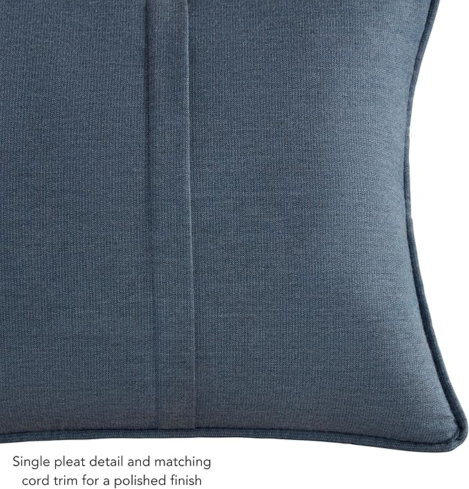 Greendale Home Fashions Sunbrella 21'' x 14'' Rectangle Outdoor Throw Pillow with Removable Cover (Set of 2), Spectrum Denim
