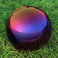 Lulu Decor, Rainbow Stainless Steel Gazing Mirror Ball Size 12, Smooth Reflective Shiny Garden Decoration Globe