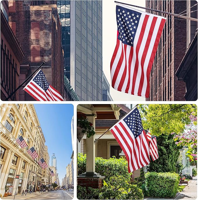 American Flags for Outside 30x60, USA US Flag Heavy Duty Outdoor, Made of 210D Oxford Fabric, Embroidered Stars, Brass Grommets
