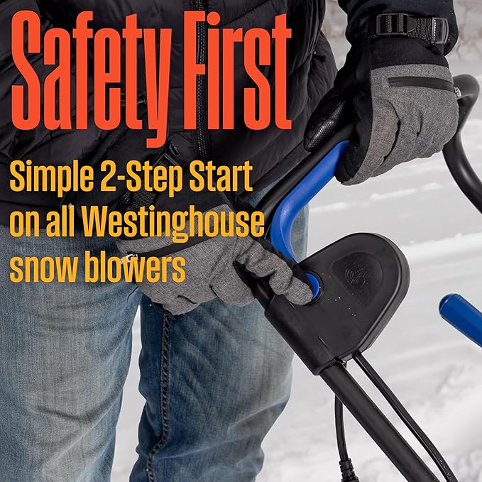 Westinghouse WSnow22 Corded Snow Blower 22 Inch, Steel Auger, Dual LED Lights, Electric Snow Blower with 25ft Throwing Distance, Plows 840lbs/min, Adjustable Chute