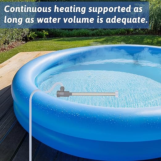 2000W Immersion Water Heater Portable Electric Hot Tub and Pool Submersible Water Heater with WiFi Timer and Auto Shut Off for Spa, Above Ground Pool, Bathtub, Swimming Pool and Baptistry.