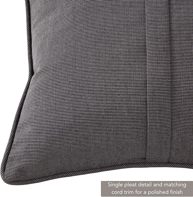 Greendale Home Fashions Sunbrella 21'' x 14'' Rectangle Outdoor Throw Pillow with Removable Cover (Set of 2), Canvas Coal