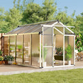 Greenhouse, Greenhouse for Outdoors, Polycarbonate Greenhouses with Quick Setup, Aluminum Frame and Roof Vent, Lockable Door for Backyard, Green Houses for Outside Garden Backyard, Patio