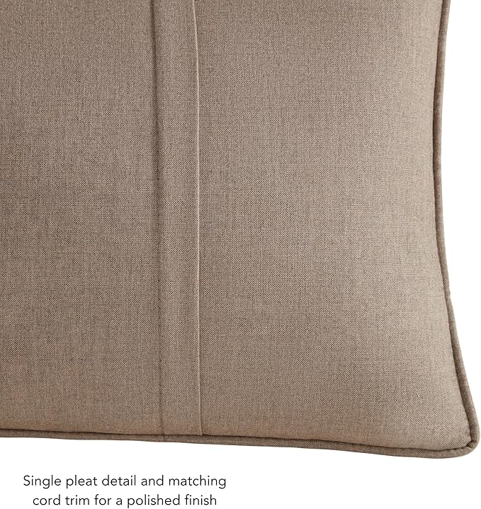 Greendale Home Fashions Sunbrella 20" Square Outdoor Throw Pillow with Removable Cover (Set of 2), Cast Shale 2 Count