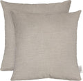 RSH DECOR: Sunbrella Square Throw Pillows Set of 4 | 17" x 17" | Water and Fade-Resistant Performance Fabric | Outdoor Pillow Covers with Down-Alternative Inserts | Made in USA (Cast Silver)