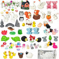 Mini Fairy Garden Accessories 103 PCS Mini Resin Animals for Terrarium Decor Bulk Miniature Garden Accessories for Potted Landscape and Dollhouse Fairy Garden Kit for Outdoor Decor