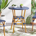 SAFAVIEH Outdoor Collection California Navy Bistro Table (Fully Assembled)