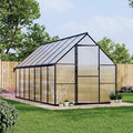 8 ft x14 ft Aluminum-Framed Polycarbonate Greenhouse, Heavy Duty Polycarbonate Greenhouse with Quick Setup Structure and Roof Vent, Large Enhanced Aluminum Green House Kit for Outdoors