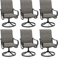 Sophia & William Patio Dining Chairs Patio Swivel Chairs 6 Pieces Quick Dry Textilene Patio Chairs Outdoor Furniture Support 300lbs for Lawn Garden Backyard Weather Resistant