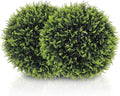 HOMCOM Topiary Balls Set of 2 17.7 Inch Artificial Plant, UV-Protected Anti-Fading Faux Decorative Cedar Balls, Fake Plants for Home Indoor Outdoor Decor, Green