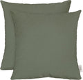 RSH DECOR: Sunbrella Square Throw Pillows Set of 2 | 20" x 20" | Water and Fade-Resistant Performance Fabric | Outdoor Pillow Covers with Down-Alternative Inserts | Made in USA (Cast Sage Green)