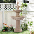 Italian Outdoor Water Fountains Garden Decor - 48.4''H Fountains and Waterfalls Outside, Large Cascading Indoor Floor-Standing Resin Bubbler Fountain Features W/Pump for Patio, Yard and Home