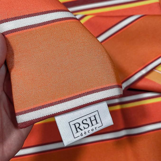 RSH DECOR: Sunbrella Pillow Covers Set of 2 | Covers Only - 20" x 12" | Outdoor Lumbar Pillow Covers Crafted with Sunbrella Performance Fabric | Dolce Mango