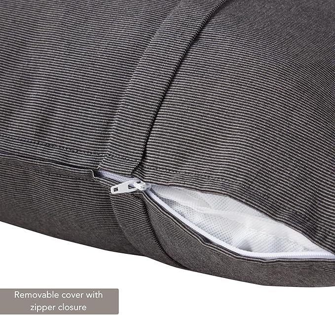 Greendale Home Fashions Sunbrella 21'' x 14'' Rectangle Outdoor Throw Pillow with Removable Cover (Set of 2), Canvas Coal