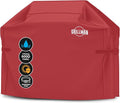 Grill Cover by Grillman, Red, 64 Inch, BBQ Outdoor Grill Covers, Charcoal & Gas Grills, Waterproof, Rip-Proof, Weather-Resistant, Anti-UV, Barbecue Cover for Weber, Genesis, Charbroil, Nexgrill, etc