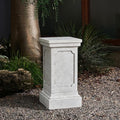 Decorative Roman Column Pedestal Column Plant Stand, Vintage European Style Classical Garden Pillar, Indoor Outdoor Decor, Pedestal Columns Plants Standing for Entryway Garden Yard Home (Antique White/25.75''H)