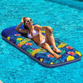JAMBO Pool Floats, Large Fabric Pool Float, Comfortable Oversized Pool Floats for Adults, Heavy Duty Pool Air Mattress, Inflatable Lounge Raft, Tanning Pool Lounger, Tanning Chair, Pool Toys