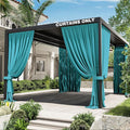 Gazebo Universal Replacement Privacy Curtain,12'×16' Gazebo Outdoor Waterproof Curtains, 4-Panels Sidewall Curtains with Double Zipper for Patio Canopy, Garden and Backyard (Curtain Only)
