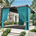 Gazebo Universal Replacement Privacy Curtain,12'×20' Gazebo Outdoor Waterproof Curtains, 4-Panels Sidewall Curtains with Double Zipper for Patio Canopy, Garden and Backyard (Curtain Only)