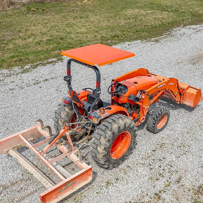 Universal Tractor Canopy | ROPS 1.5”-3” | Robust Steel | Orange | Easy Install