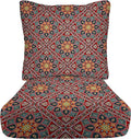 RSH DECOR Deep Seating Cushion with Pillow Back | 24” x 23” Seat | Water and Fade-Resistant Spun Fabric | Outdoor Chair Cushion Set for Patio Furniture | Medlo Sonoma