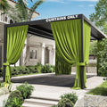 Gazebo Universal Replacement Privacy Curtain,12'×20' Gazebo Outdoor Waterproof Curtains, 4-Panels Sidewall Curtains with Double Zipper for Patio Canopy, Garden and Backyard (Curtain Only)